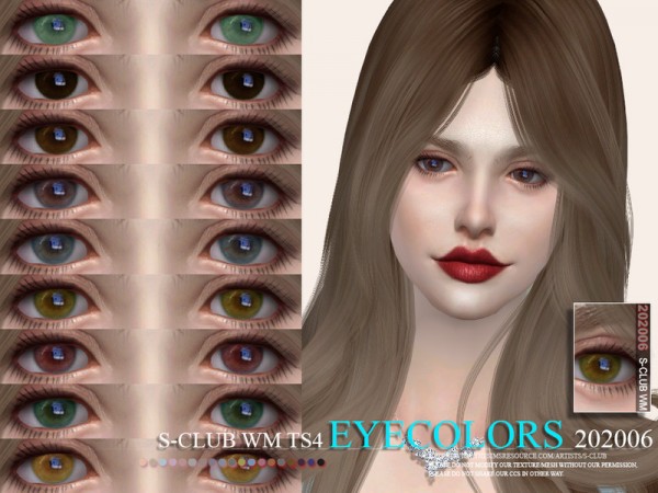  The Sims Resource: Eyecolors 202006 by S Club