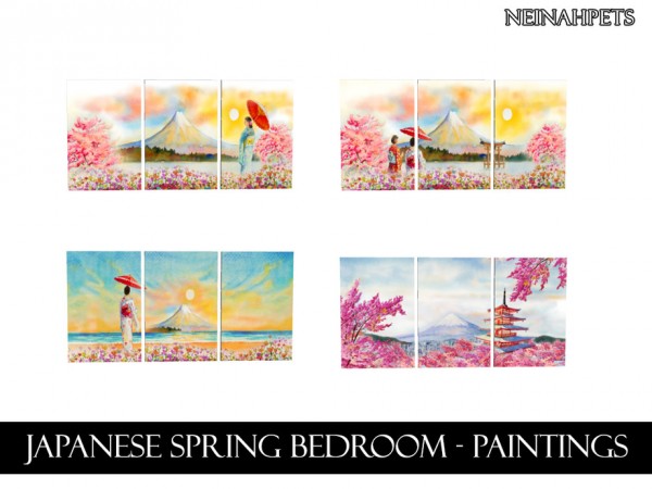  The Sims Resource: Japanese Spring Bedroom by neinahpets