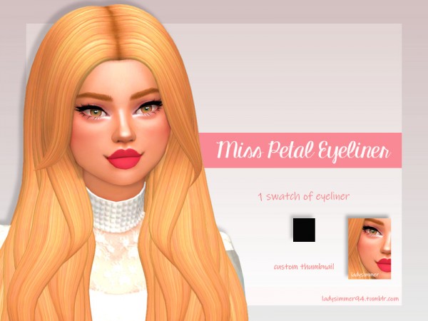  The Sims Resource: Miss Petal Eyeliner by LadySimmer94