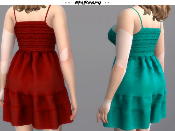  The Sims Resource: Shirred Cami Sundress by MsBeary