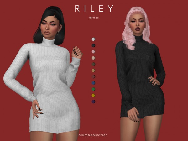  The Sims Resource: RILEY dress by Plumbobs n Fries