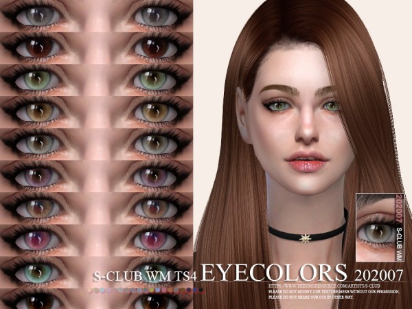  The Sims Resource: Eyecolors 202007 by S Club