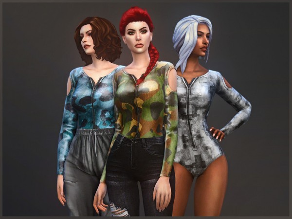  The Sims Resource: Combat bodysuit by sugar owl