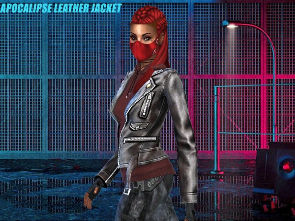  The Sims Resource: Apocalipse Leather Jacket City Living by Teenageeaglerunner