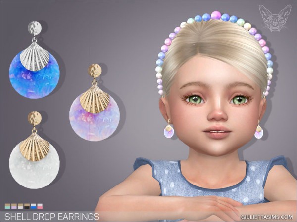  Giulietta Sims: Shell Drop Earrings For Toddlers