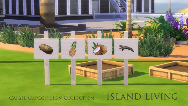  Mod The Sims: Caigel Garden Sign Collection by Caigel
