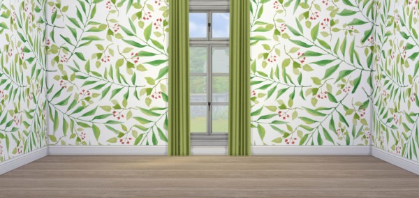  Simplistic: Leafy (4 tile) Wallpaper