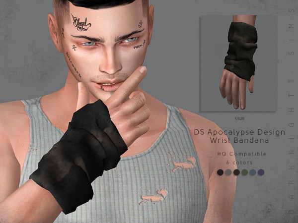  The Sims Resource: Apocalypse Design Wrist Bandana by DarkNighTt