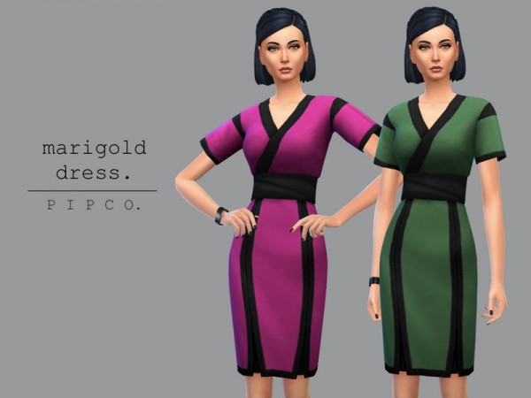  The Sims Resource: Marigold dress by Pipco