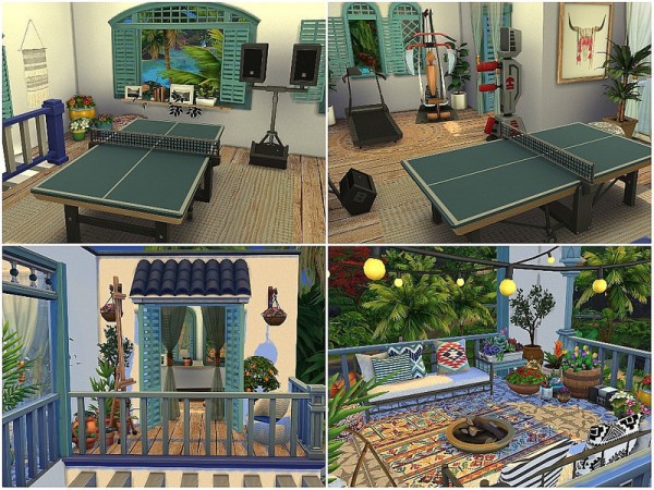  The Sims Resource: Santorini Villa by lotsbymanal