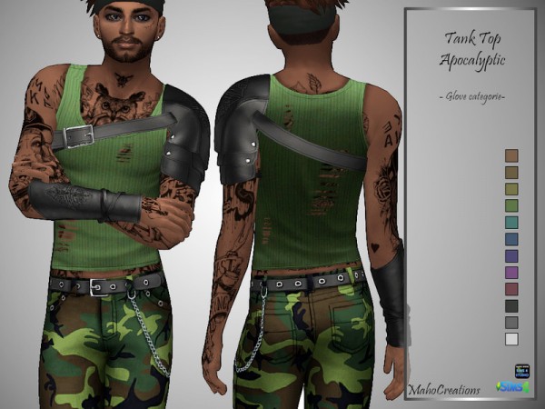  The Sims Resource: Tank Top Apocalyptic (acc) by MahoCreations