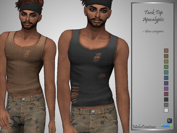  The Sims Resource: Tank Top Apocalyptic (acc) by MahoCreations
