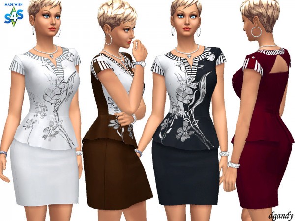  The Sims Resource: Dress 20200519 by dgandy