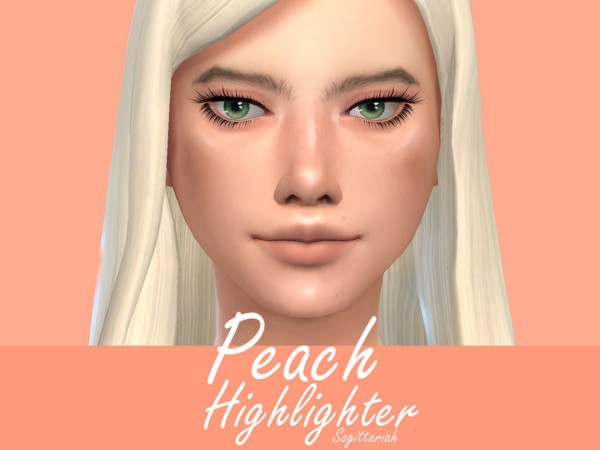  The Sims Resource: Peach Highlighter by Sagittariah