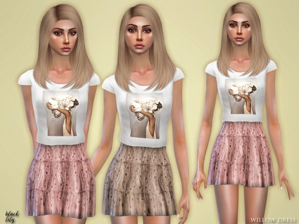  The Sims Resource: Willow Dress by Black Lily