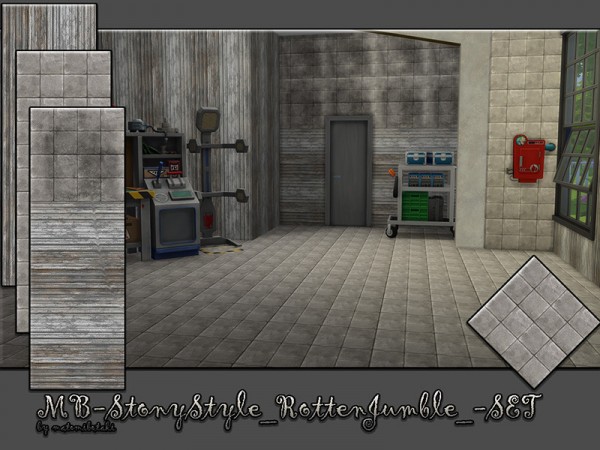  The Sims Resource: Rotten Jumble walls by matomibotaki