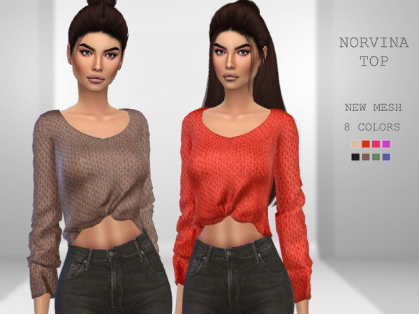  The Sims Resource: Norvina Top by Puresim