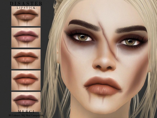  The Sims Resource: Disaster Lipstick by Merci