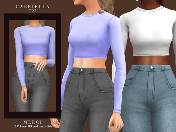  The Sims Resource: Gabriella Top by Merci