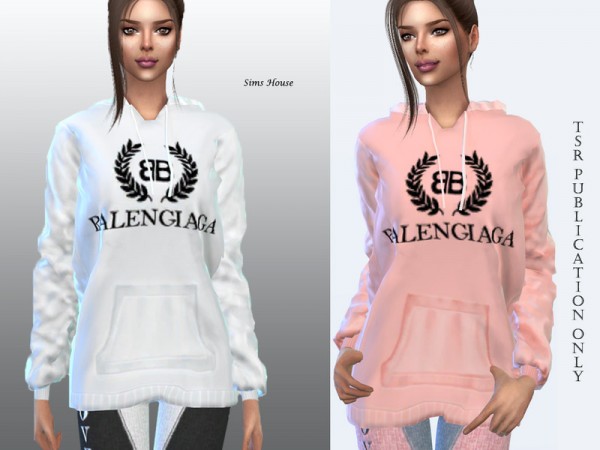  The Sims Resource: Hoodie in pastel colors by Sims House