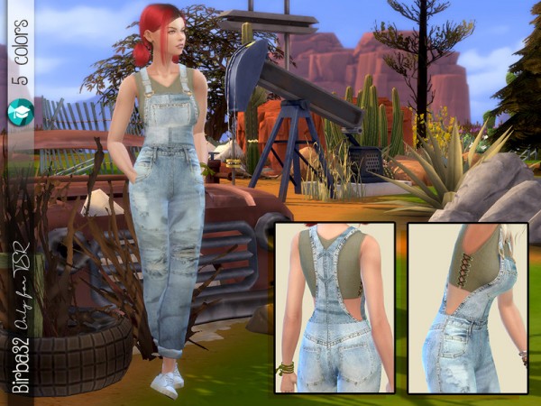  The Sims Resource: Post Apocalyptic Salopette by Birba32