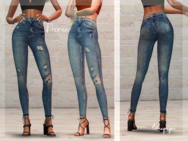  The Sims Resource: Nerea Jeans by Laupipi