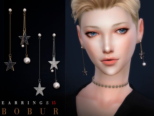  The Sims Resource: Earrings 15 by Bobur
