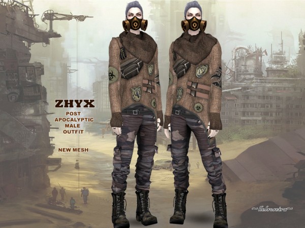  The Sims Resource: ZHYX   Post Apocalyptic Outfit by Helsoseira