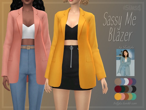  The Sims Resource: Sassy Me Blazer by Trillyke