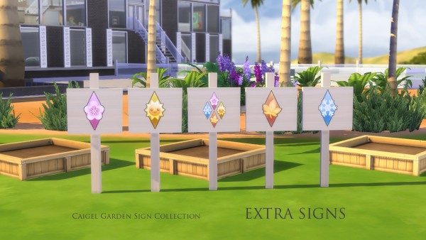  Mod The Sims: Caigel Garden Sign Collection by Caigel