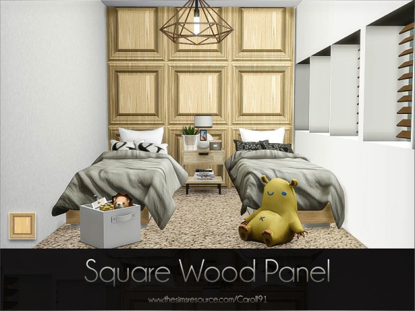  The Sims Resource: Square Wood Panel by Caroll91