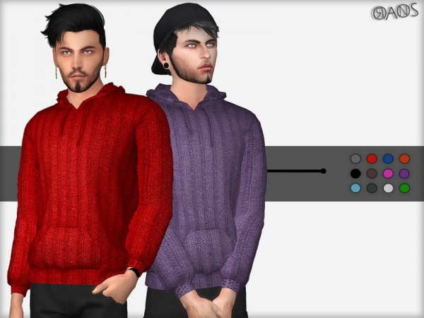  The Sims Resource: Knit Hoodie by OranosTR