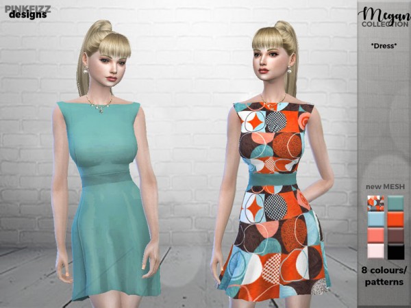  The Sims Resource: Megan Dress by Pinkfizzzzz