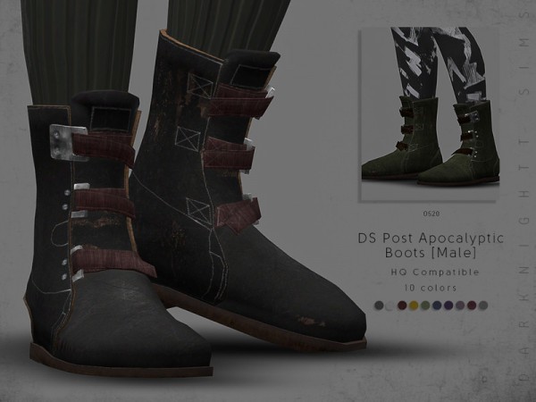  The Sims Resource: Post Apocalyptic Boots   Male by DarkNighTt