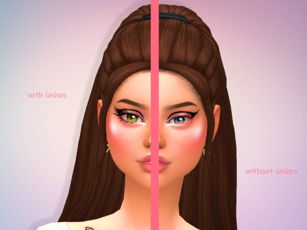 The Sims Resource: Sharp Love Eyeliner by LadySimmer94