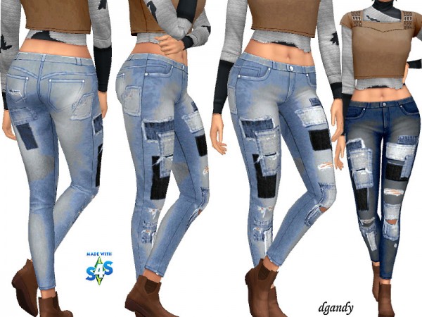  The Sims Resource: Apocalypse Jeans 20200503 by dgandy