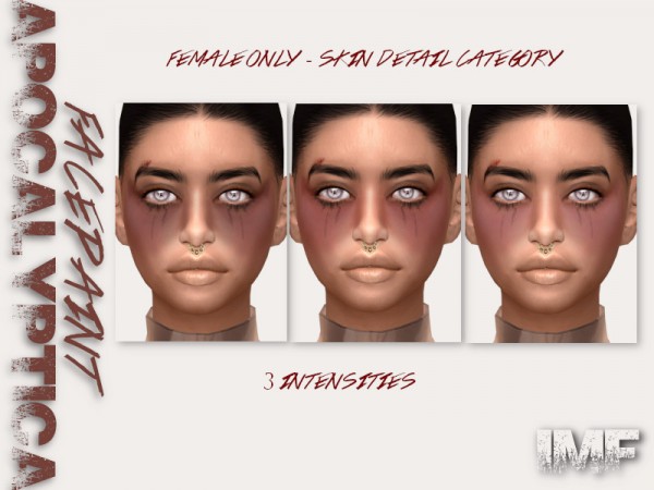  The Sims Resource: Apocalyptica Facepaint N.03 by IzzieMcFire