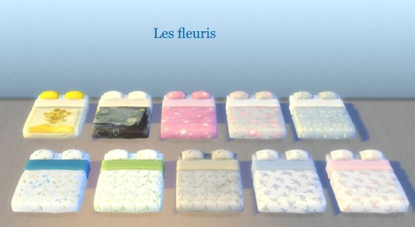  Sims Artists: Double beds mattress part 2