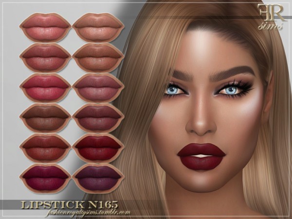  The Sims Resource: Lipstick N165 by FashionRoyaltySims