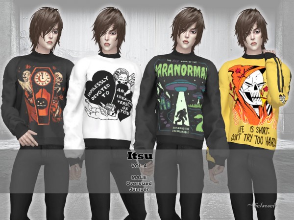  The Sims Resource: ITSU   Vol.4   Male Jumper by Helsoseira