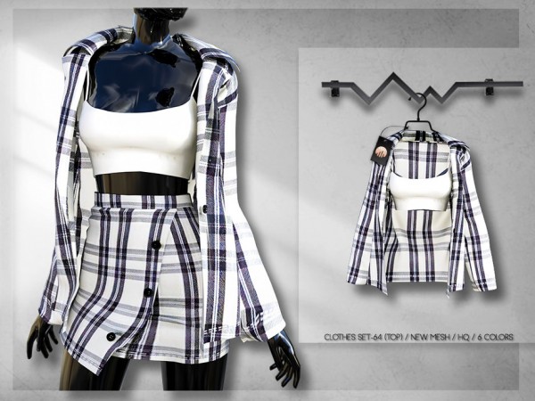  The Sims Resource: Clothes SET 64 (JACKET+TOP) BD250 by busra tr
