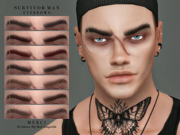  The Sims Resource: Survivor Man Eyebrows by Merci