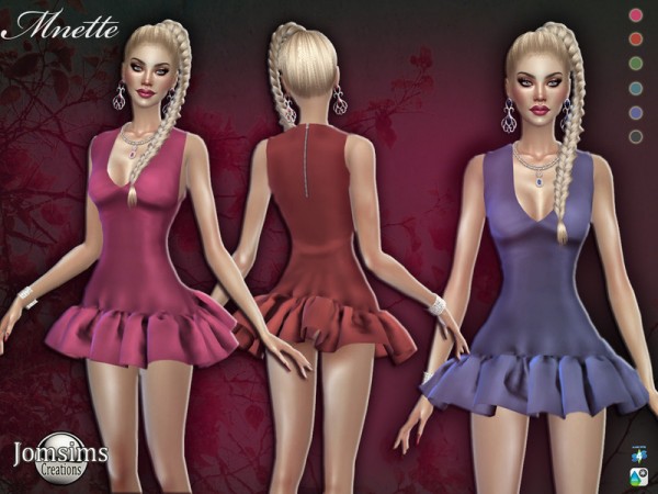  The Sims Resource: Mnette dress by jomsims