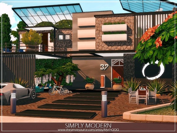  The Sims Resource: Simply Modern House by MychQQQ