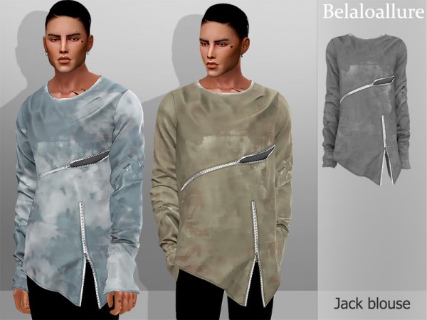  The Sims Resource: Belaloallure Jack blouse by belal1997