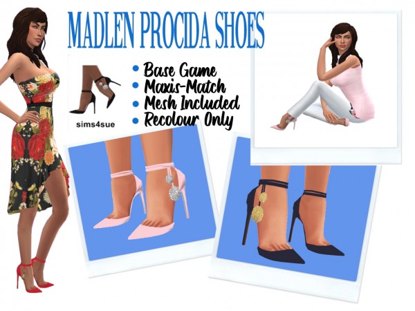  Sims 4 Sue: Madlen`s Procida Shoes recolored