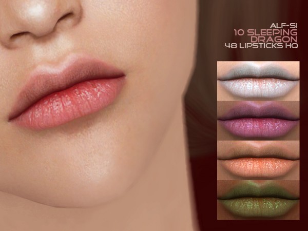  The Sims Resource: Sleeping Dragon   Lipstick 10 HQ by Alf si