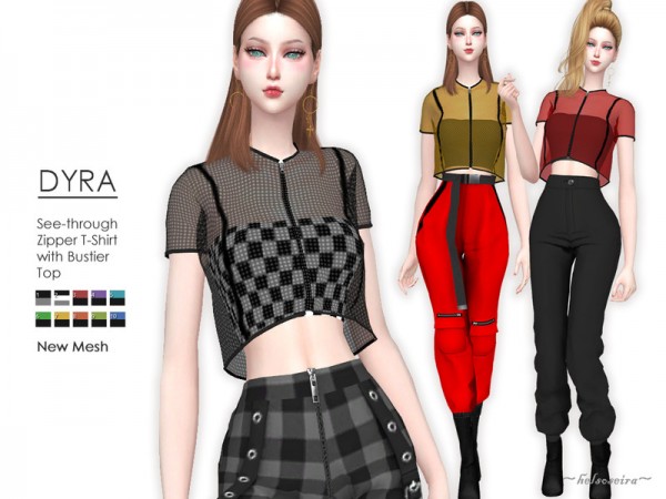  The Sims Resource: DYRA   Sheer Top by Helsoseira