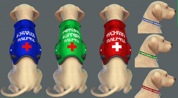  Mod The Sims: Service Animal Accessories by Oakstar519