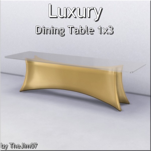  Mod The Sims: Luxury Dining Table 1x3 by TheJim07